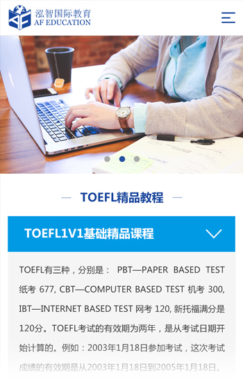 泓智教育网站案例图片1