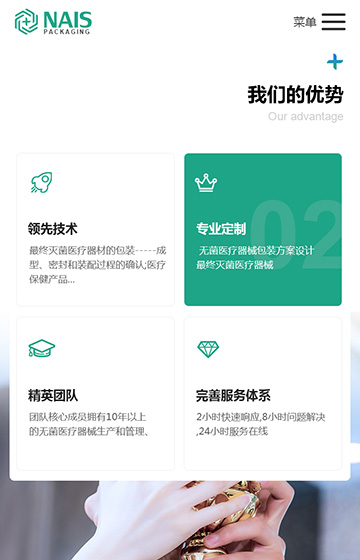 耐思医疗包装网站案例图片1
