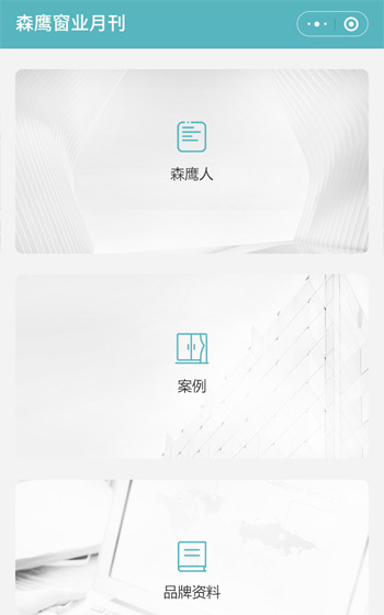 森鹰窗业小程序网站案例图片0